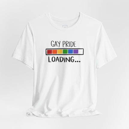 Gay Pride Loading T-Shirt — Rainbow Progress Bar Tee