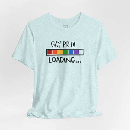 Gay Pride Loading T-Shirt — Rainbow Progress Bar Tee