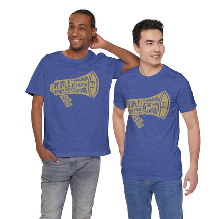 Megaphone Protest Tee — “People Power/Propaganda Is The New Weapon” Graphic T-Shirt