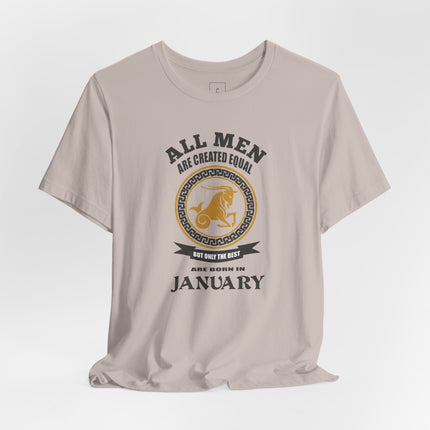 Capricorn Zodiac Emblem T-Shirt | All Men Are Created Equal, January