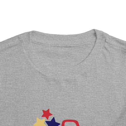 Patriotic Striped Pickup Truck Toddler Tee | Stars Graphic