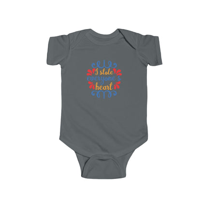 Infant Bodysuit - "I Stole Everyone's Heart" Cute Baby Onesie, Newborn Gift