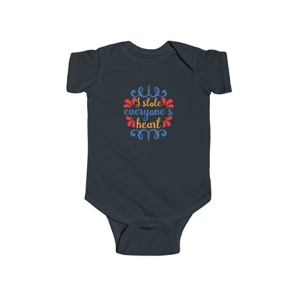 Infant Bodysuit - "I Stole Everyone's Heart" Cute Baby Onesie, Newborn Gift