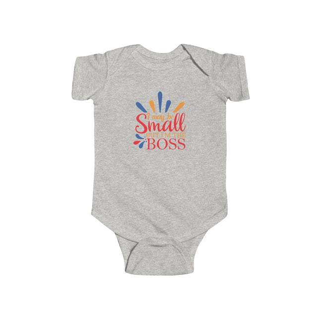 Infant Bodysuit — "I May be Small, I’m the Boss" Colorful Baby Onesie