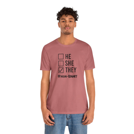 They / Non-Binary Tee — Checkbox He She They Shirt