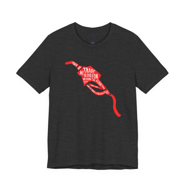 Gas Pump Ribbon Tee — “I’d Trade My Blood For” Awareness Graphic T-Shirt