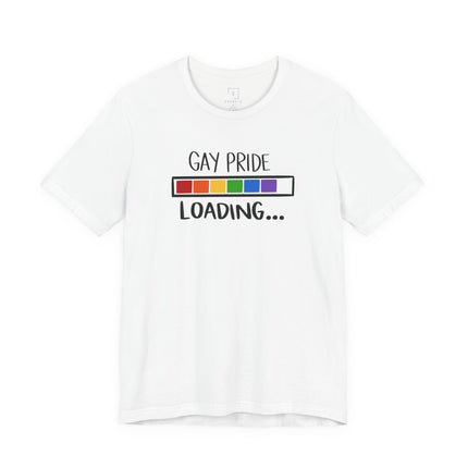 Gay Pride Loading T-Shirt — Rainbow Progress Bar Tee
