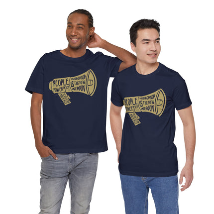 Megaphone Protest Tee — “People Power/Propaganda Is The New Weapon” Graphic T-Shirt