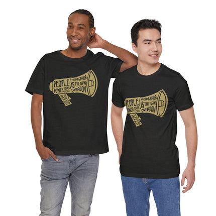 Megaphone Protest Tee — “People Power/Propaganda Is The New Weapon” Graphic T-Shirt