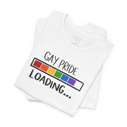 Gay Pride Loading T-Shirt — Rainbow Progress Bar Tee