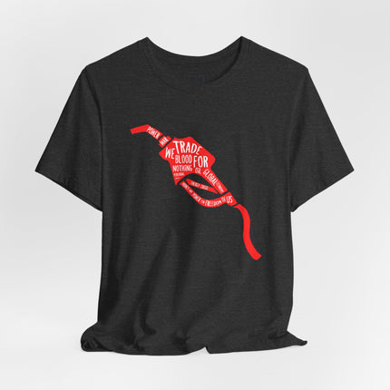 Gas Pump Ribbon Tee — “I’d Trade My Blood For” Awareness Graphic T-Shirt